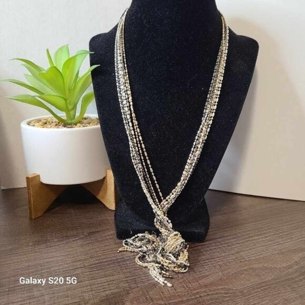 Unbranded 7-Strand Tiny Beads Necklace Multi-Color Women's Pre-Owned Elegant‎